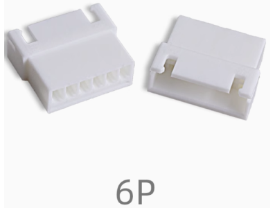Carca&ccedil;a pl&aacute;stica f&ecirc;mea XH 2,54 mm 6 posi&ccedil;&otilde;es branca - Imagem 1