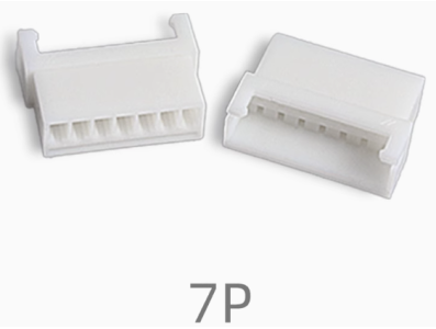 Carca&ccedil;a para conector f&ecirc;mea XH 2,54 mm 7 posi&ccedil;&otilde;es, pl&aacute;stico branco - Imagem 1