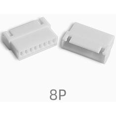 Carca&ccedil;a para conector XH 2,54 mm f&ecirc;mea 8 pinos, pl&aacute;stico branco