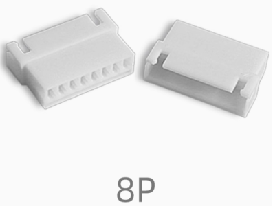 Carca&ccedil;a para conector XH 2,54 mm f&ecirc;mea 8 pinos, pl&aacute;stico branco - Imagem 1