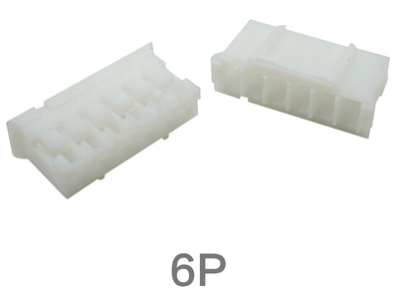 Carca&ccedil;a de conector macho PH 2,0 mm 6 pinos branca - Imagem 1