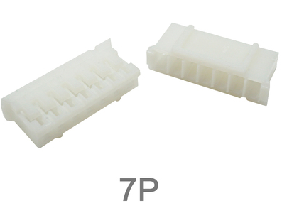 Carca&ccedil;a pl&aacute;stica branca para conector macho PH2.0mm 7 pinos - Imagem 1