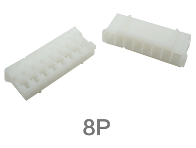 Carca&ccedil;a para conector macho PH 2,0 mm 8 pinos em pl&aacute;stico branco - Imagem 1