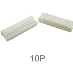 Carca&ccedil;a para conector macho PH 2,0 mm em pl&aacute;stico branco, 10 posi&ccedil;&otilde;es