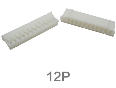 Carca&ccedil;a pl&aacute;stica branca para conector PH 2.0 mm 12 pinos macho - Imagem 1