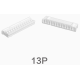Carca&ccedil;a para conector macho em pl&aacute;stico branco PH 2,0 mm 13 pinos - Thumb - 1