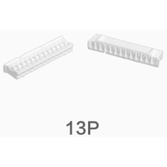Carca&ccedil;a para conector macho em pl&aacute;stico branco PH 2,0 mm 13 pinos