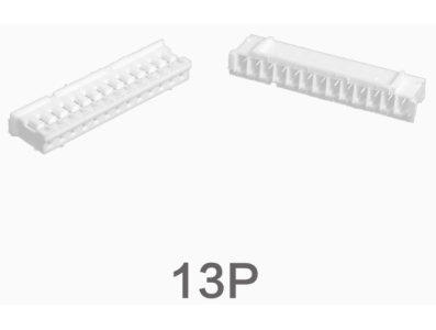 Carca&ccedil;a para conector macho em pl&aacute;stico branco PH 2,0 mm 13 pinos - Imagem 1