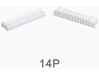 Carca&ccedil;a para conector macho PH2.0mm 14 pinos, pl&aacute;stico branco - Imagem 1