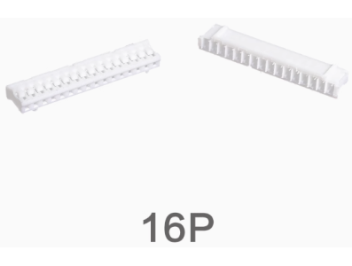 Carca&ccedil;a pl&aacute;stica masculina para conector PH2.0 mm 16 pinos branca - Imagem 1