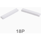 Carca&ccedil;a para conector macho PH 2.0 mm, pl&aacute;stico branco, 18 pinos - Thumb - 1