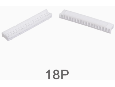 Carca&ccedil;a para conector macho PH 2.0 mm, pl&aacute;stico branco, 18 pinos - Imagem 1