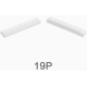 Carca&ccedil;a pl&aacute;stica branca para conector macho PH 2.0 mm 19 pinos - Thumb - 1