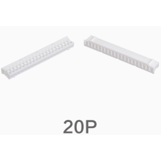 Carca&ccedil;a para conector PH 2.0 mm macho, pl&aacute;stica branca, 20 pinos