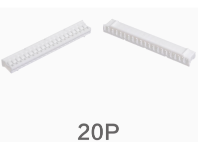 Carca&ccedil;a para conector PH 2.0 mm macho, pl&aacute;stica branca, 20 pinos - Imagem 1