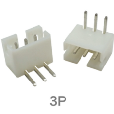Conector PH 2,0 mm com pinos agulha curvados, 3 pinos