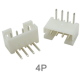 Conector PH 2,0 mm 4 pinos com pinos agulha curvos - Thumb - 1
