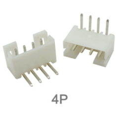 Conector PH 2,0 mm 4 pinos com pinos agulha curvos