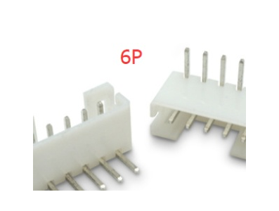 Conector PH 2,0 mm 6 pinos, pinos curvos tipo agulha - Imagem 1
