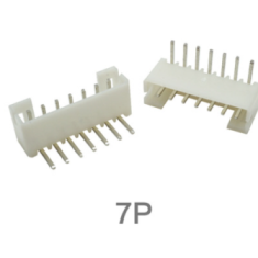 Conector header PH 2.0 mm, 7 pinos, pinos tipo agulha curvos
