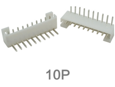 Conector Header PH 2,0 mm 10 pinos com pinos tipo agulha curvados - Imagem 1