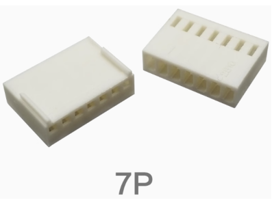 Carca&ccedil;a pl&aacute;stica f&ecirc;mea KF2510 7 posi&ccedil;&otilde;es passo 2,54 mm para placa PCB - Imagem 1