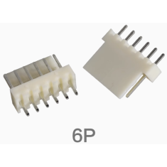 Conector KF2510 reto 6 pinos agulha, passo 2,54 mm