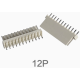 Conector reto KF2510 passo 2,54 mm 12 pinos tipo agulha - Thumb - 1