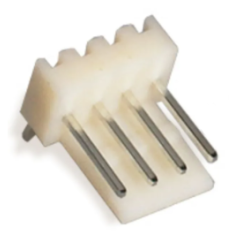 Conector KF2510 passo 2,54 mm agulha curvada 4 pinos