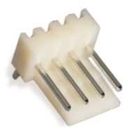 Conector KF2510 passo 2,54 mm agulha curvada 4 pinos