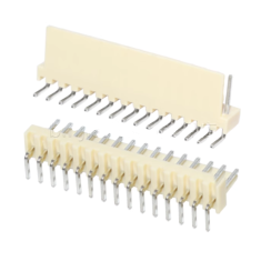 Conector KF2510 de agulha curvada 15 pinos, passo 2,54 mm