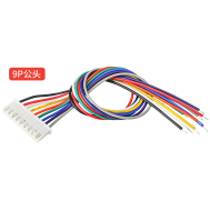 Cabo com conector XH 2,54 mm 9 pinos em uma extremidade, fio 26 AWG 1007, 20 cm