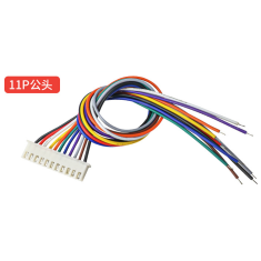 Conector JST XH 2,54 mm 11 pinos, cabe&ccedil;a &uacute;nica, com cabo 1007 26 AWG 20 cm