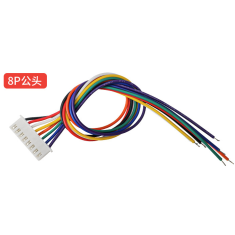 Conector JST XH 2,54 mm 8 pinos de cabe&ccedil;a &uacute;nica com fio 1007 26 AWG 10 cm