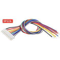 Conector JST XH 2,54 mm 9 pinos ponta &uacute;nica com fio 1007 26 AWG 30 cm