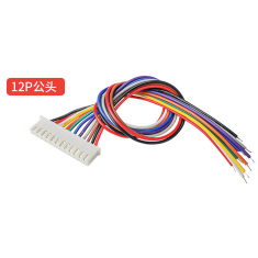 Conector XH 2,54 mm 12 pinos cabe&ccedil;a &uacute;nica com fio 1007 26 AWG 30 cm