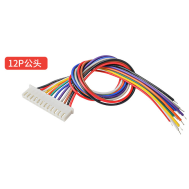 Conector XH 2,54 mm 12 pinos ponta simples com fio 1007 26 AWG 40 cm