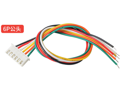 Conector JST XH 2,54 mm 6 pinos de extremidade &uacute;nica com cabo 1007 26 AWG 50 cm - Imagem 1
