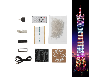 Kit LED torre com controle remoto sem fio, espectro musical eletr&ocirc;nico e bateria - Imagem 1