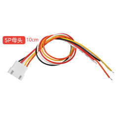 Conector JST XH 2,54 mm 5 vias f&ecirc;mea em uma extremidade, cabo 1007 26 AWG 10 cm