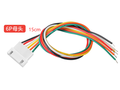Conector f&ecirc;mea XH 2,54 mm 6 pinos com cabo 1007 26 AWG 15 cm - Imagem 1