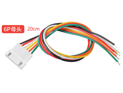Conector f&ecirc;mea XH 2,54 mm 6 vias com cabo 26 AWG 20 cm (fio 1007) - Imagem 1