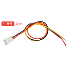 Conector JST XH 2,54 mm f&ecirc;mea 3 pinos com fio 1007 26 AWG 30 cm