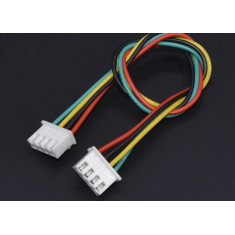 Cabo com conector JST XH 2,54 mm 4 pinos dupla cabe&ccedil;a mesmo sentido, fio 1007 26 AWG 10 cm