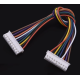 Conector XH 2,54 mm 9 pinos de dupla cabe&ccedil;a mesma dire&ccedil;&atilde;o com fio 1007 26 AWG 10 cm - Thumb - 1