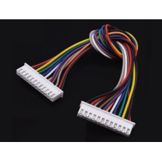 Conector XH 2,54 mm de 12 pinos, dupla cabe&ccedil;a mesmo sentido com fio 1007 26 AWG 10 cm