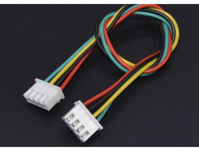 Conector XH 2,54 mm 4 pinos, dupla cabe&ccedil;a mesma dire&ccedil;&atilde;o, fio 1007 26AWG 15 cm - Imagem 1