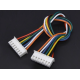 Conector JST XH 2,54 mm 7 pinos dupla cabe&ccedil;a mesma dire&ccedil;&atilde;o, fio 1007 26 AWG 20 cm - Thumb - 1
