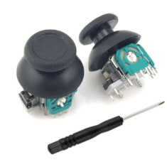 M&oacute;dulo joystick anal&oacute;gico 3D estilo PS4 potenci&ocirc;metro 2 thumbsticks pretos