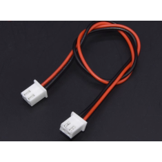 Conector JST XH 2,54 mm 2 pinos, dupla extremidade com mesma orienta&ccedil;&atilde;o, fio 1007 26 AWG 30 cm